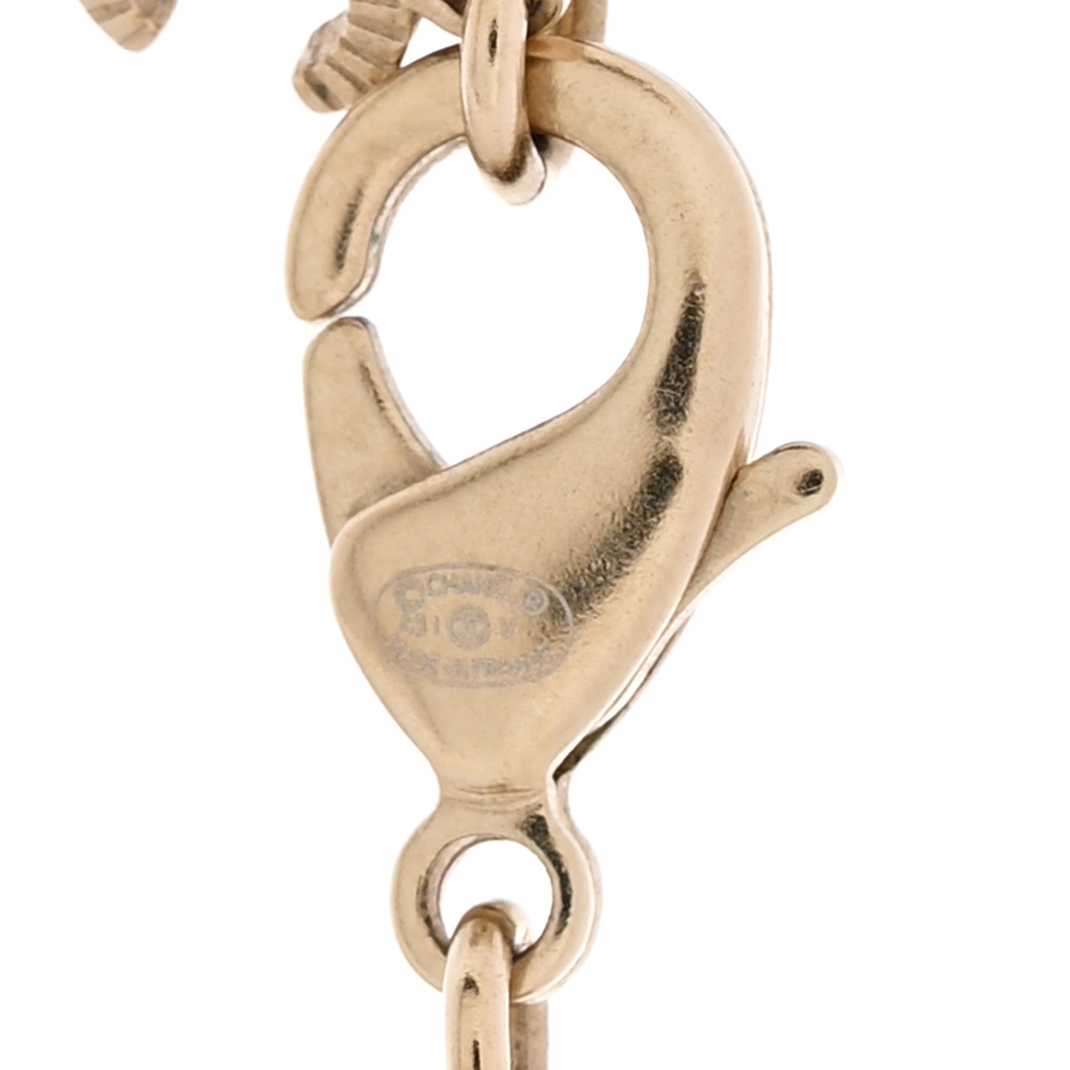 Chanel Crystal CC Multi Strand Chain Necklace Gold 6 of 7