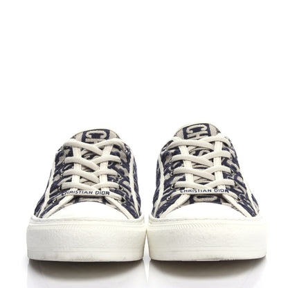 Christian Dior Canvas Oblique Walk'N'Dior Low Top Sneakers 42 Deep Blue 2 of 9