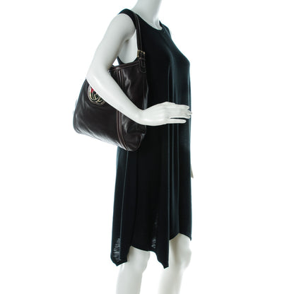 Gucci Calfskin Medium Britt Hobo Dark Brown 2 of 9