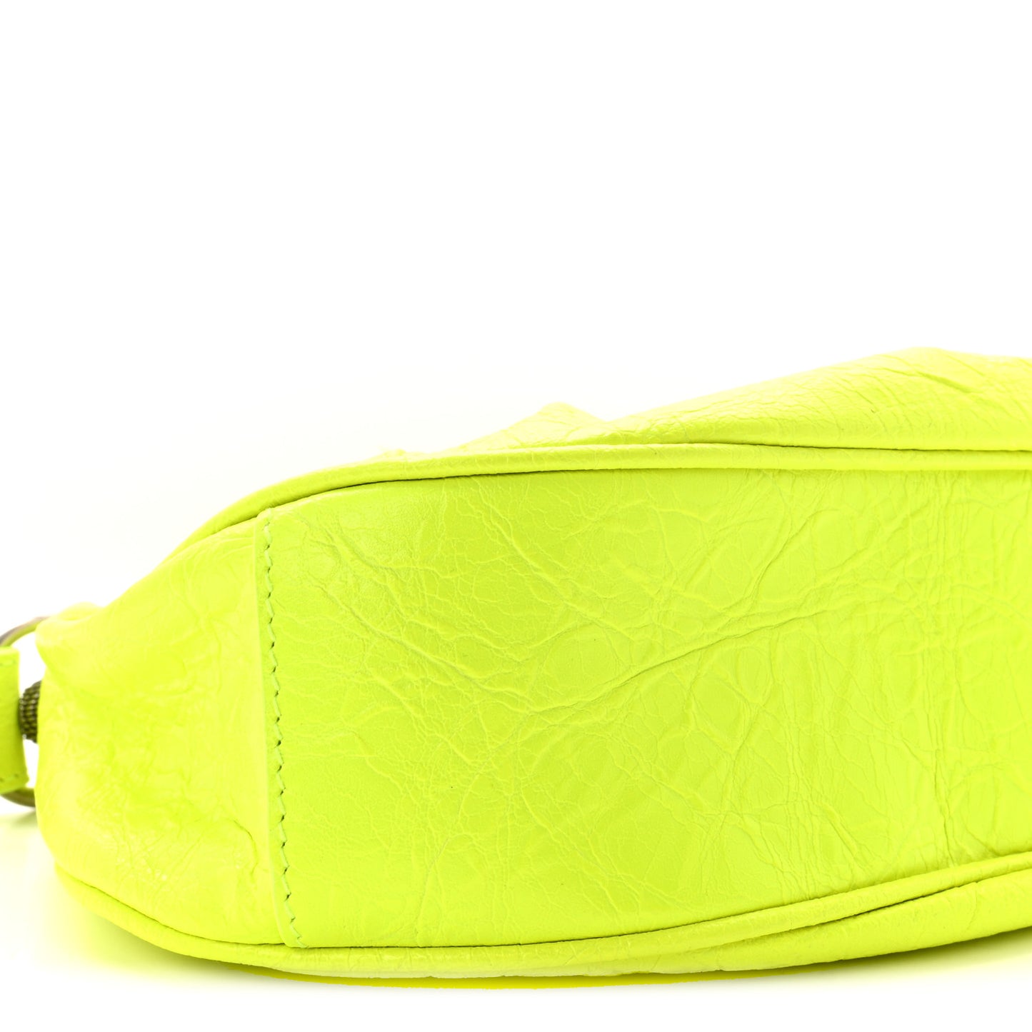 Agneau Arena Le Cagole Shoulder Bag XS Fluo Yellow