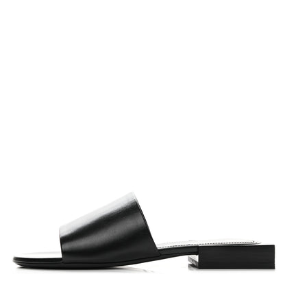 Balenciaga Shiny Smooth Sheepskin Box Flat Sandals 35.5 Black 1 of 9