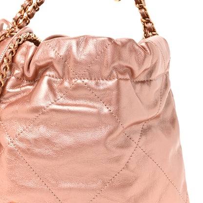 Chanel Metallic Calfskin Quilted Mini Chanel 22 Copper 8 of 10