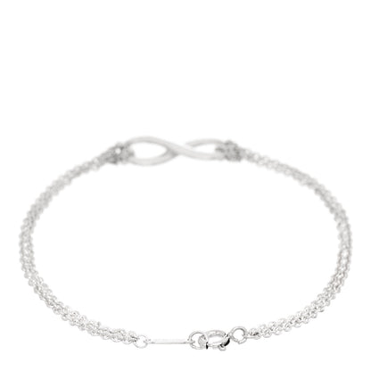 Tiffany Sterling Silver Infinity Double Chain Bracelet 2 of 4