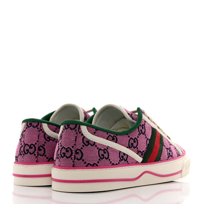 Gucci Monogram Multicolor Web Womens 1977 Tennis Sneakers 42 Pink Blue Mystic White 4 of 8