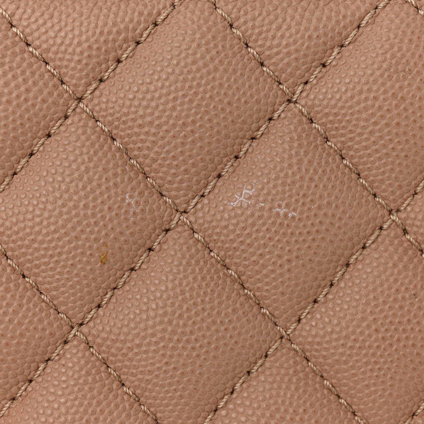 Caviar Quilted Medium Coco Handle Flap Light Beige