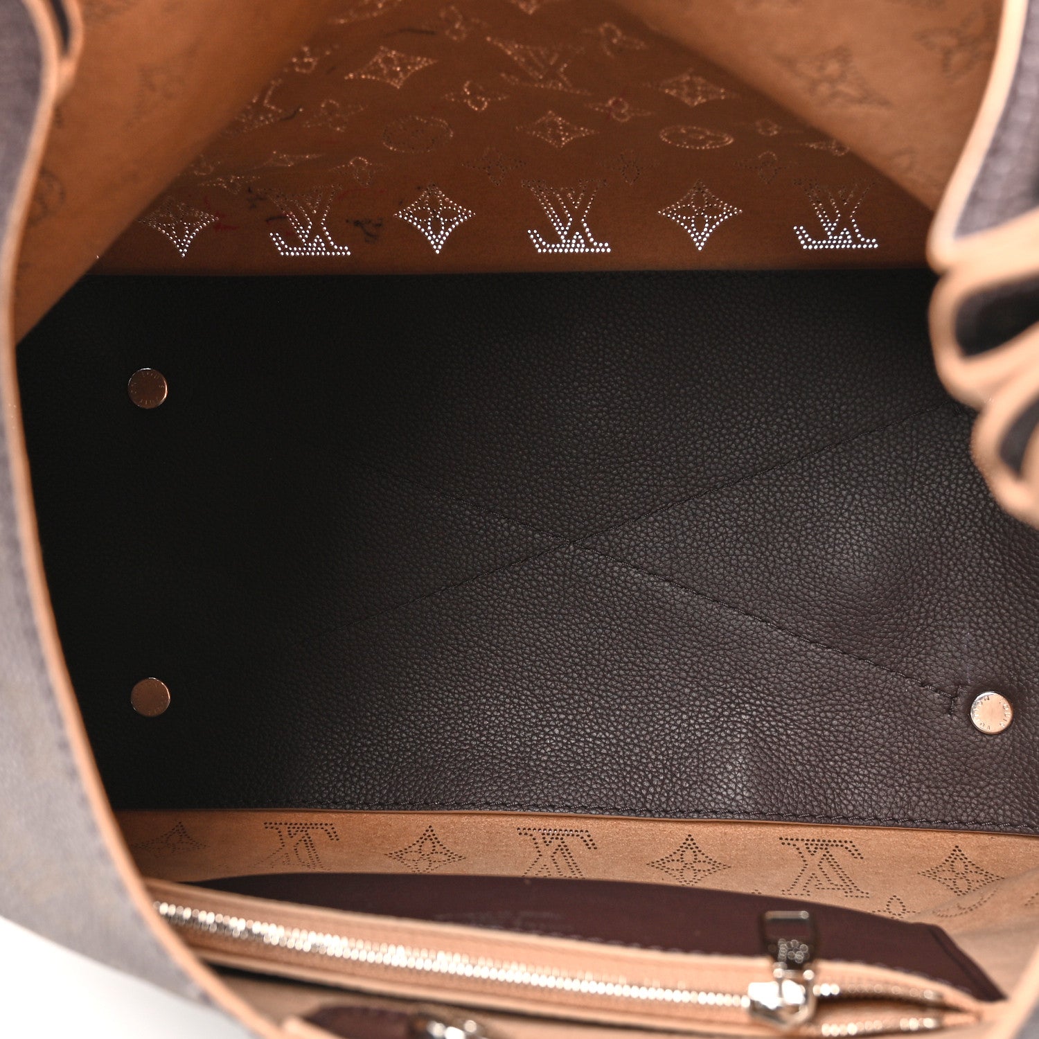 Louis Vuitton Mahina Carmel Hobo Chocolate 5 of 17