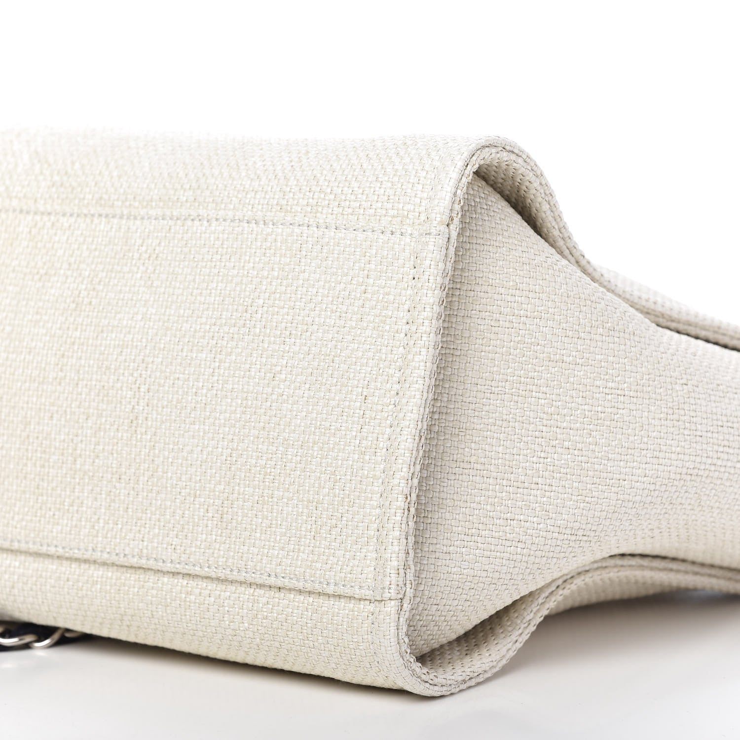 Chanel Canvas Medium Deauville Tote White 7 of 10