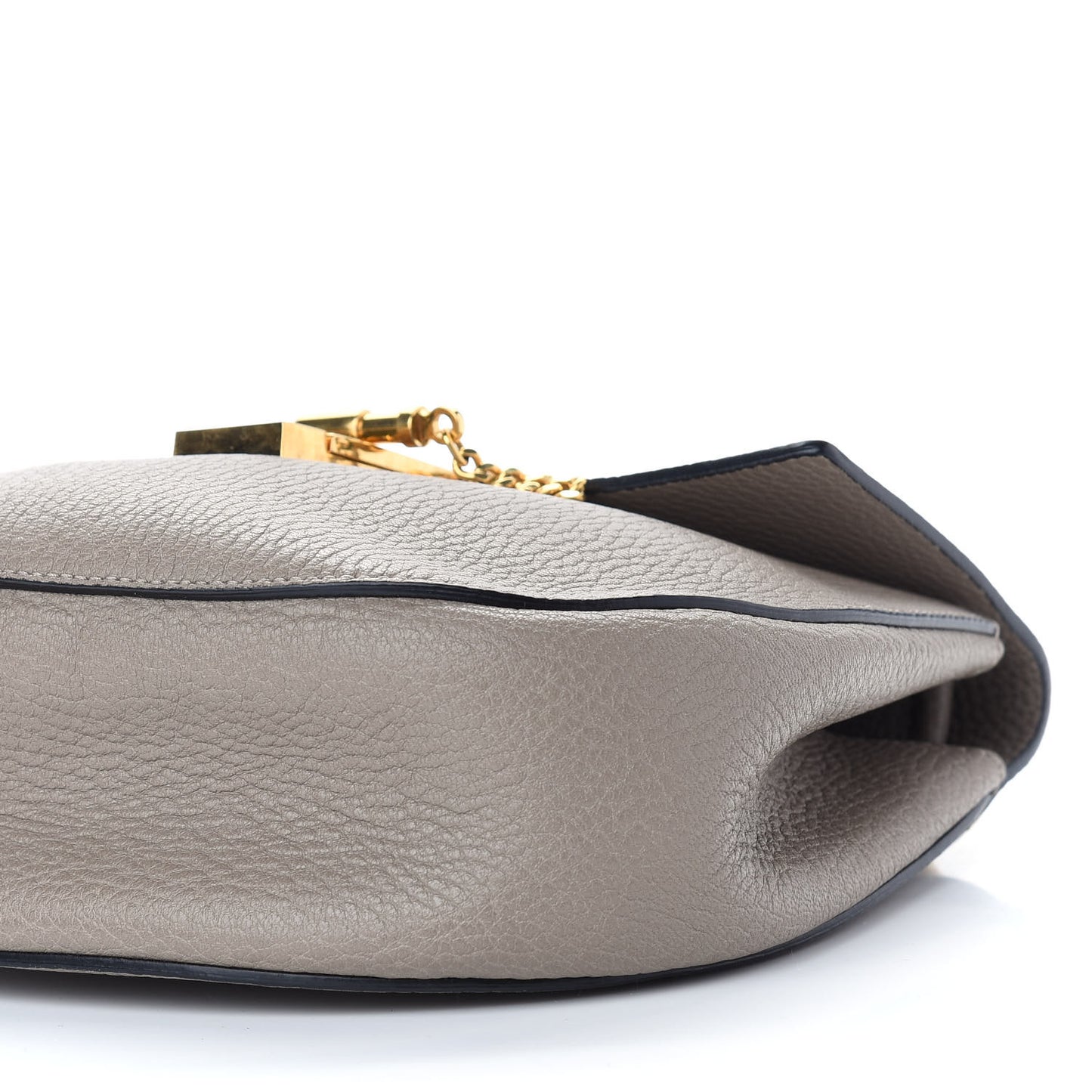 Grained Lambskin Drew Shoulder Bag Motty Grey