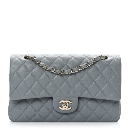 Chanel Caviar Quilted Medium Double Flap Grey 1 of 9