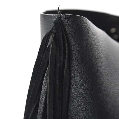 Saint Laurent Calfskin Large Fringe Shopping Tote Black 11 of 13