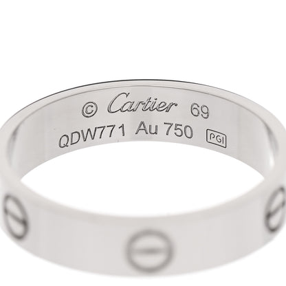 Cartier 18K White Gold 5.5mm LOVE Ring 69 12.75 4 of 5