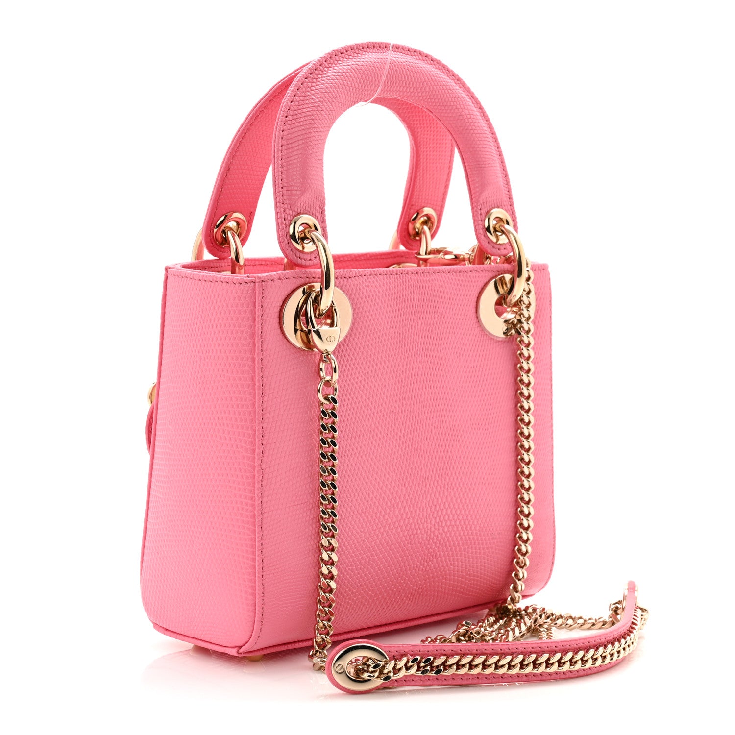 Christian Dior Lizard Mini Lady Dior Pink 3 of 9
