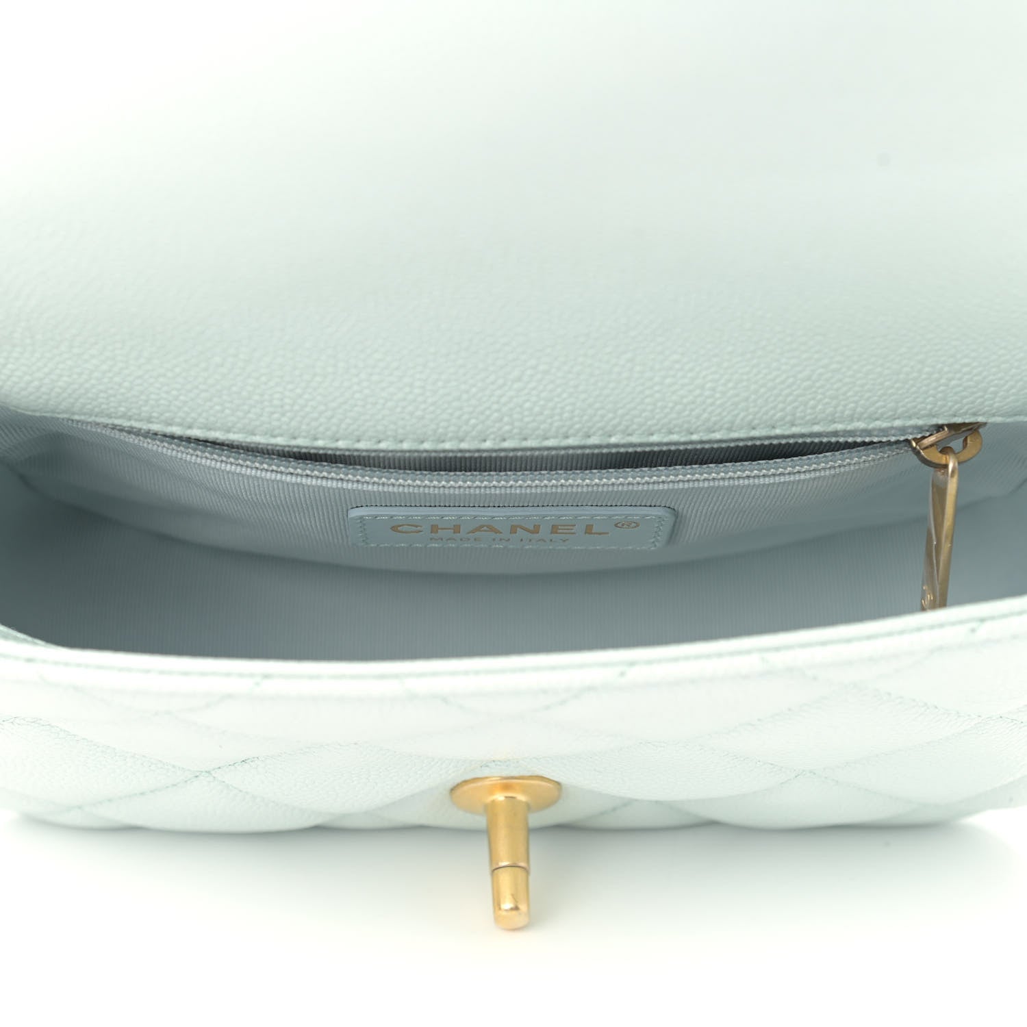 Chanel Iridescent Caviar Quilted Mini My Perfect Flap Light Green 5 of 9