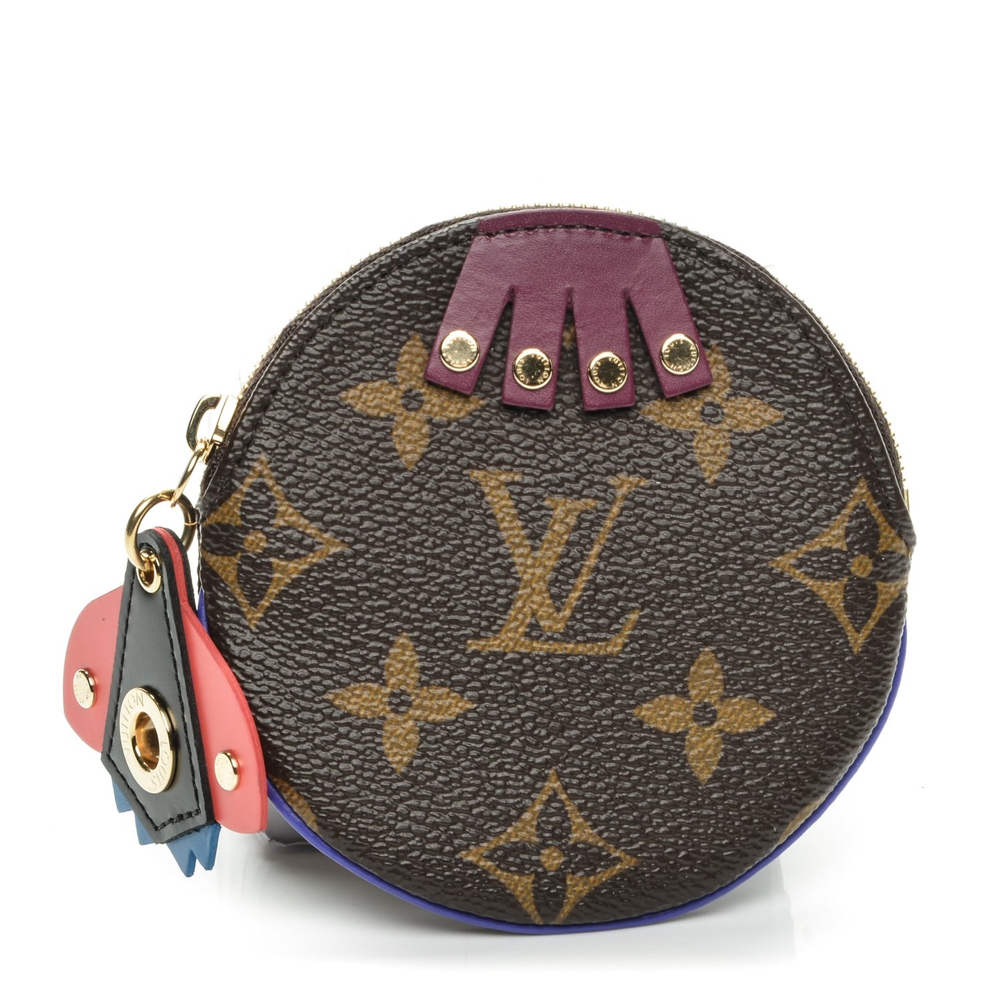 Monogram Totem Round Coin Purse Magenta