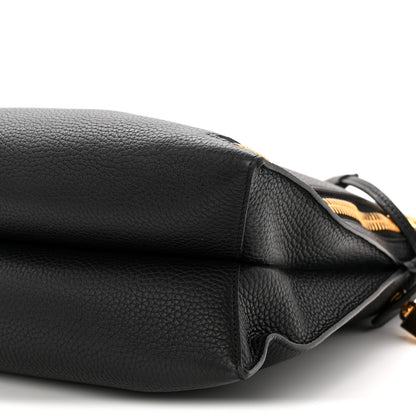 Tom Ford Pebbled Calfskin Small Alix Padlock Zip Hobo Bag Black 10 of 11