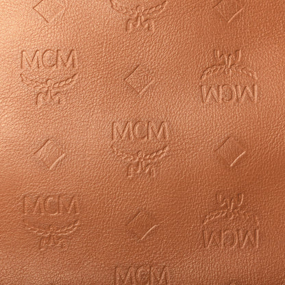 MCM Calfskin Ottomar Monogram Tote Cognac 12 of 13