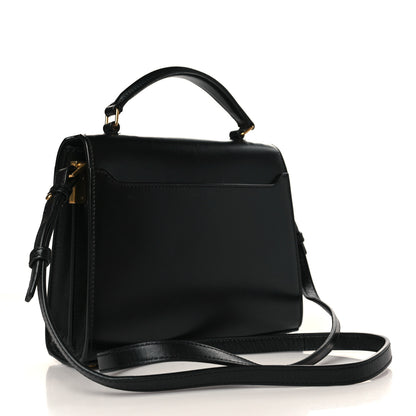 Saint Laurent Calfskin Mini Classic Monogram Cassandra Top Handle Black 3 of 8