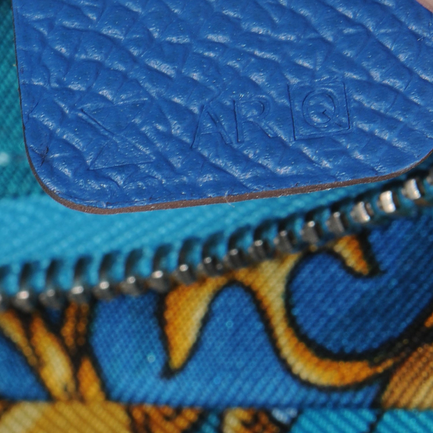 Hermes Epsom Silk In Compact Wallet Mykonos 8 of 8
