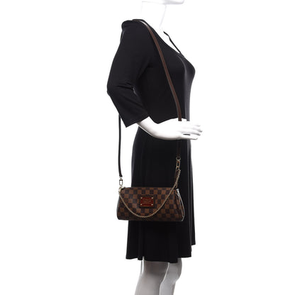 Louis Vuitton Damier Ebene Eva Clutch 2 of 10