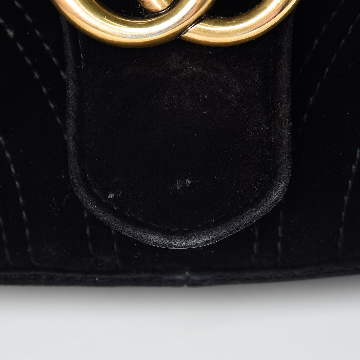 Velvet Matelasse Mini GG Marmont Shoulder Bag Black