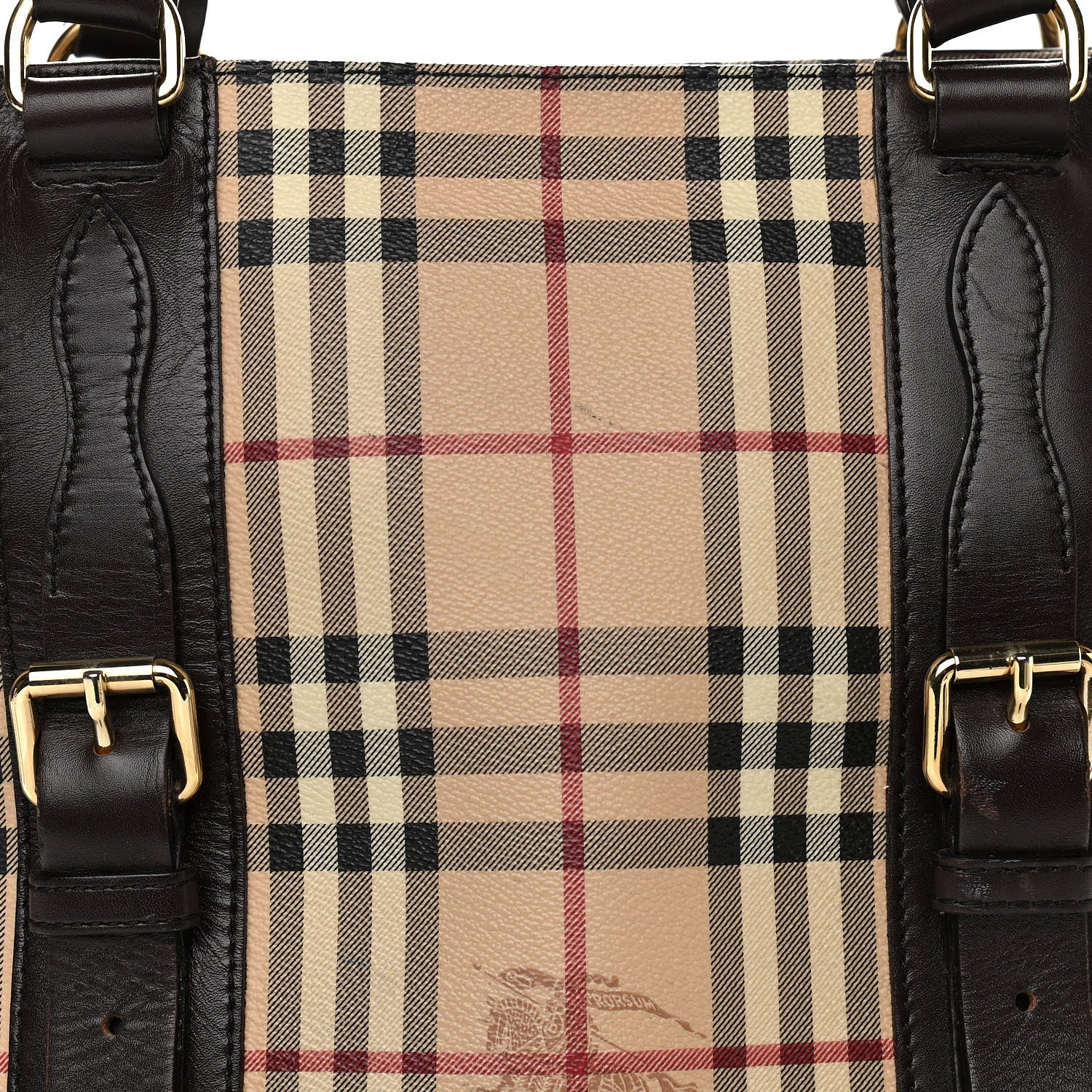 Burberry Haymarket Check Tote Chocolate 16 of 16