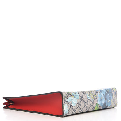 Gucci GG Supreme Monogram Blooms Large Cosmetic Case Beige Blue Navy Hibiscus Red 4 of 10
