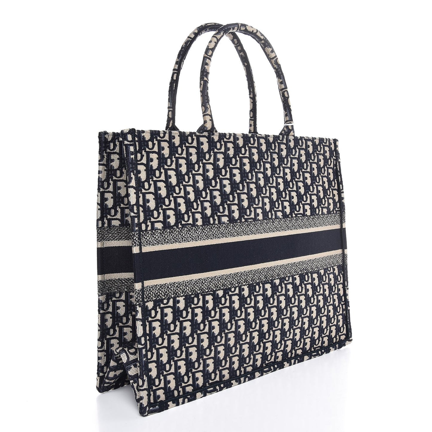 Oblique Book Tote Blue Multicolor