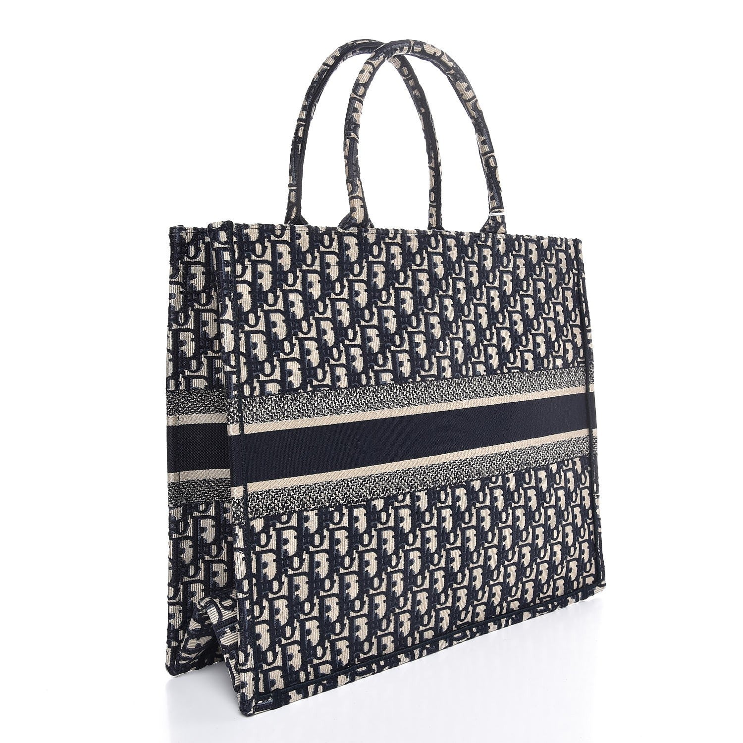 Christian Dior Oblique Book Tote Blue Multicolor 3 of 7