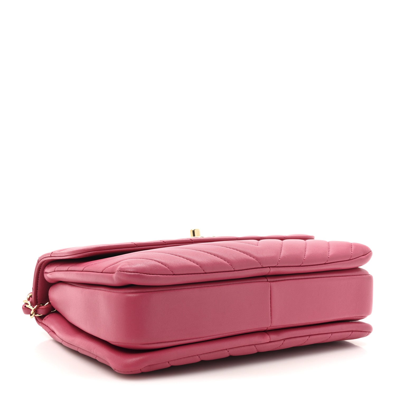 Chanel Lambskin Chevron Quilted Small Trendy CC Dual Handle Flap Bag Pink 4 of 11