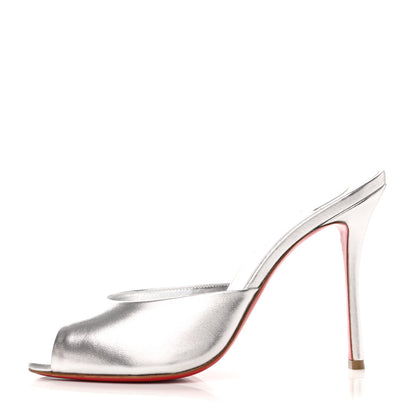 Christian Louboutin Metallic Nappa Me Dolly 100 Sandals 39 Silver 1 of 8