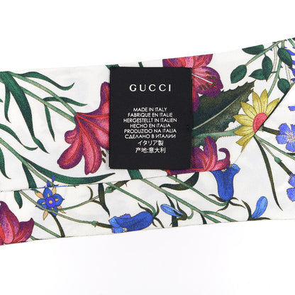 Gucci Silk Floral Neck Bow Scarf Multicolor 4 of 4