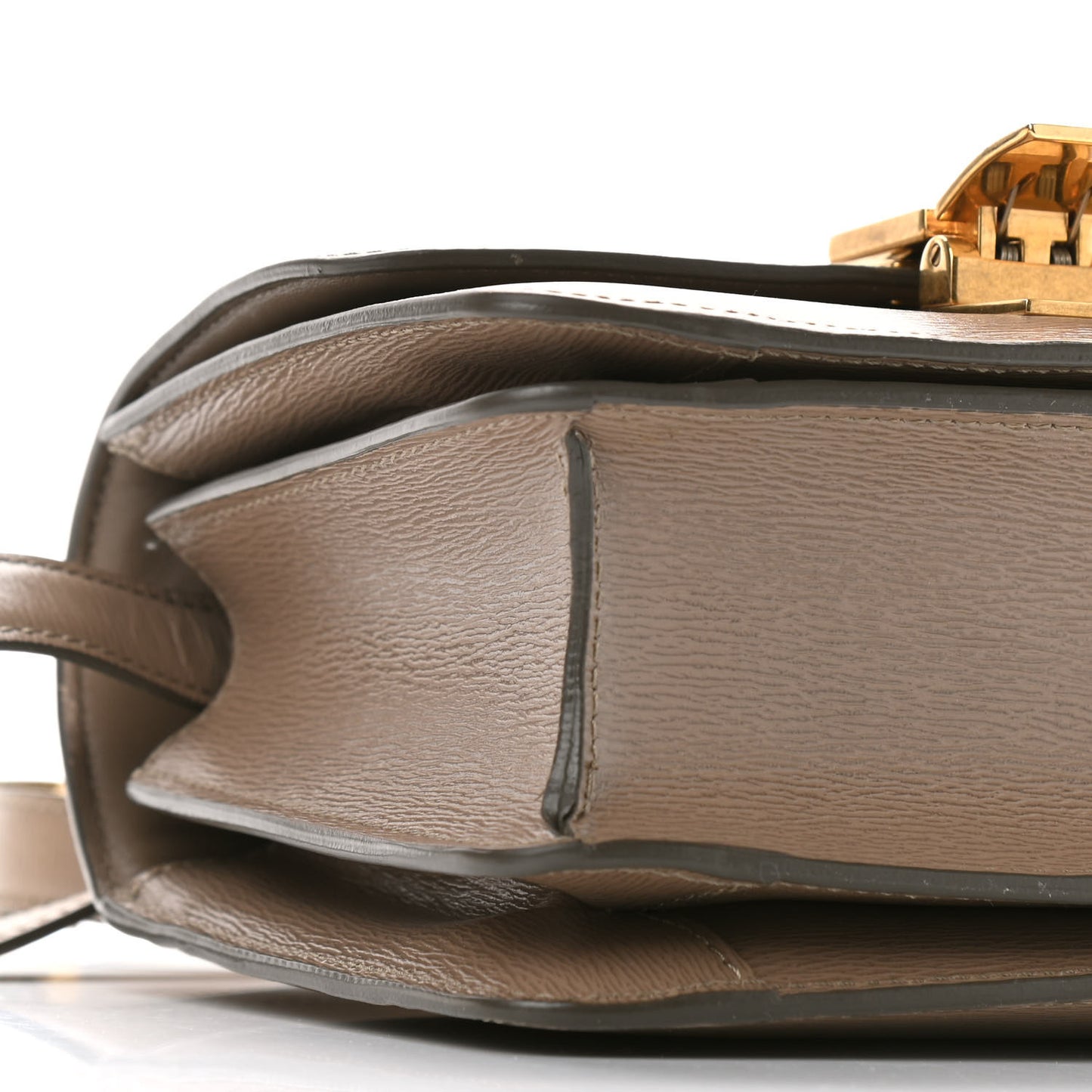 Liege Calfskin Small Classic Box Flap Bag Taupe