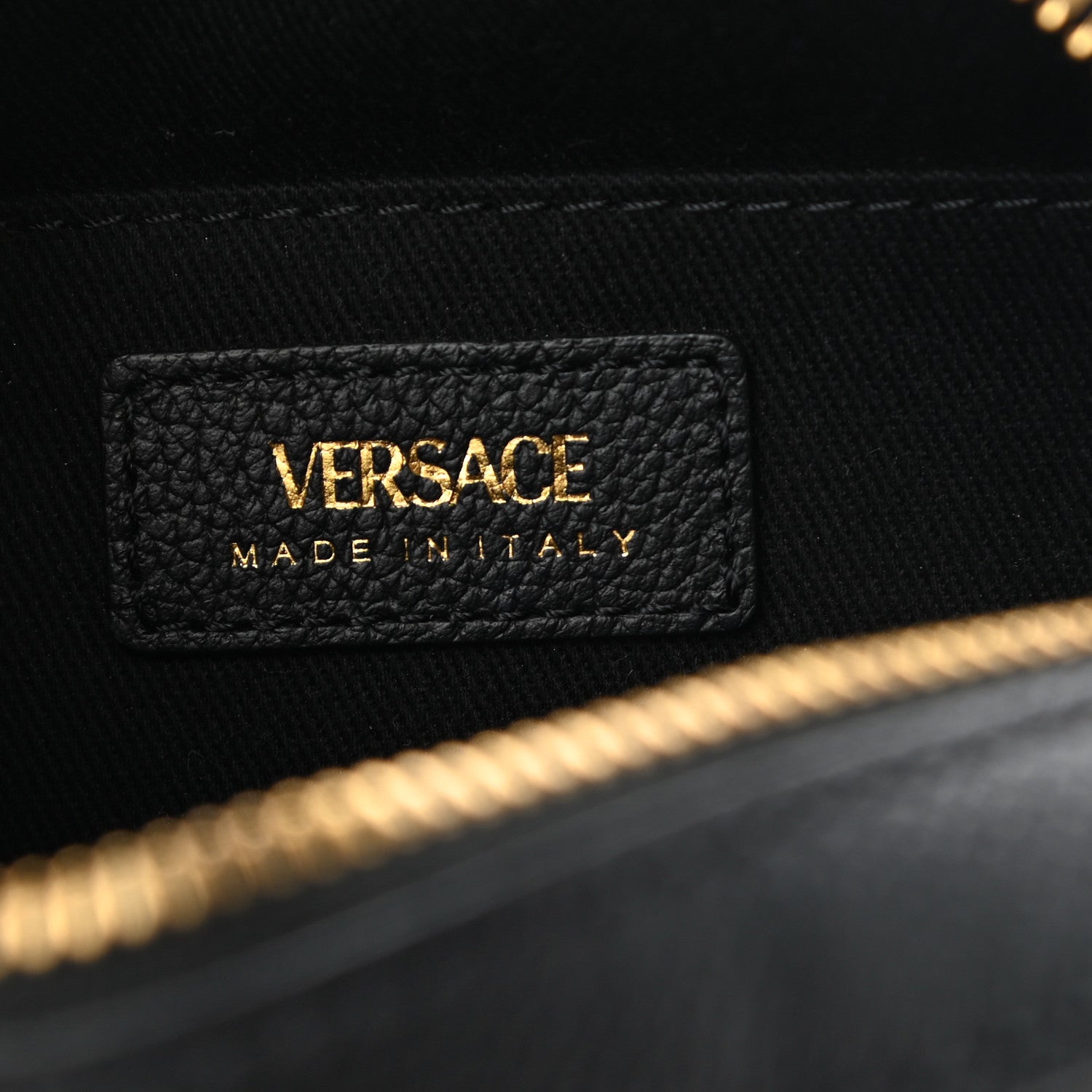 Versace Calfskin La Medusa Round Camera Bag Black 6 of 9
