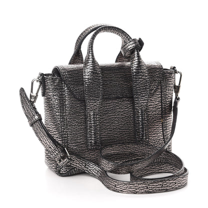 3.1 Phillip Lim 3.1 Textured Calfskin Mini Pashli Satchel Black Mauve 3 of 10