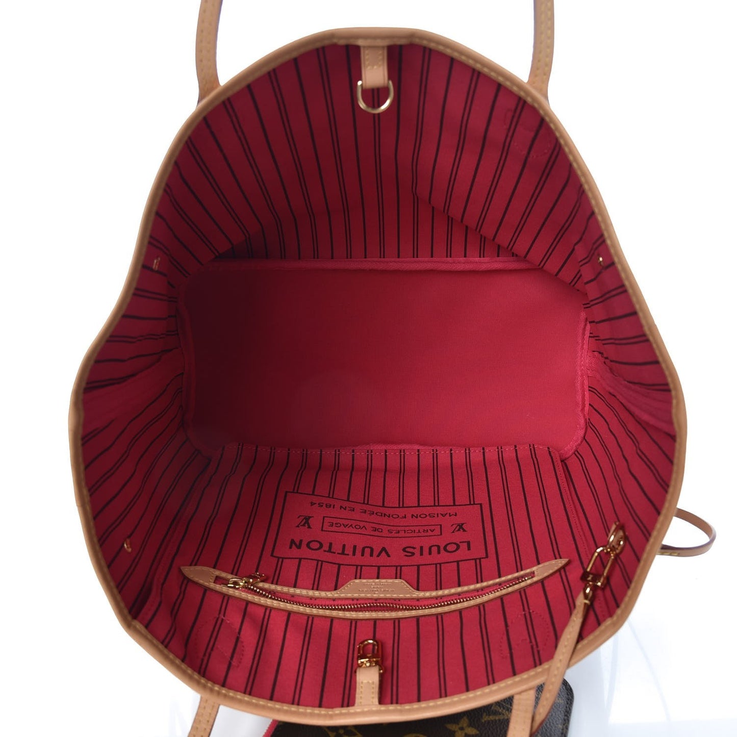 Monogram Bay Neverfull MM Rose Ballerine Poppy