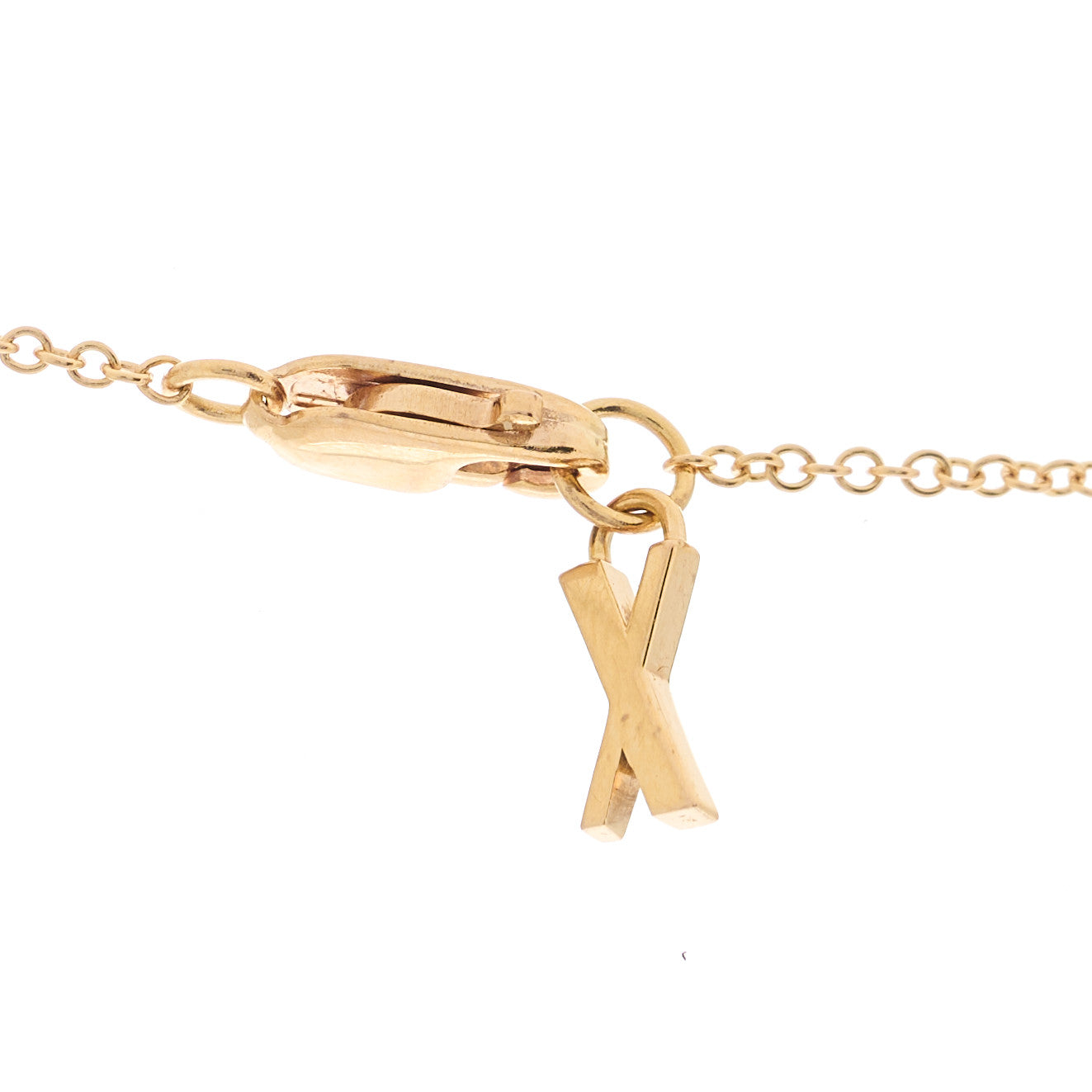 Tiffany 18K Yellow Gold Interlocking Atlas Open Pendant Necklace 4 of 7