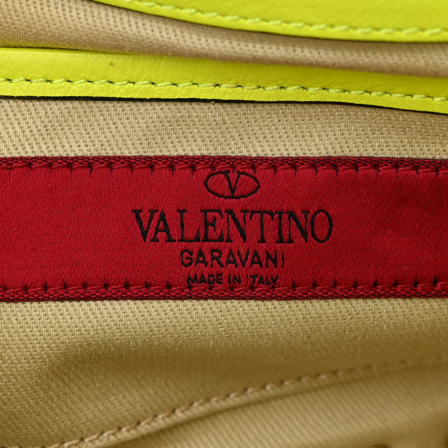 Valentino Garavani Vitello Mini Rockstud Flip Lock Crossbody Bag Yellow Fluo 6 of 9