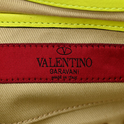 Valentino Garavani Vitello Mini Rockstud Flip Lock Crossbody Bag Yellow Fluo 6 of 9