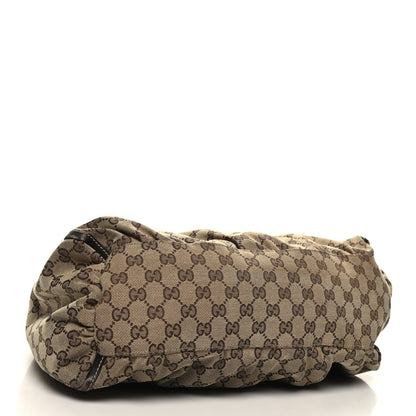 Gucci Monogram Large D Gold Hobo Dark Brown 4 of 12