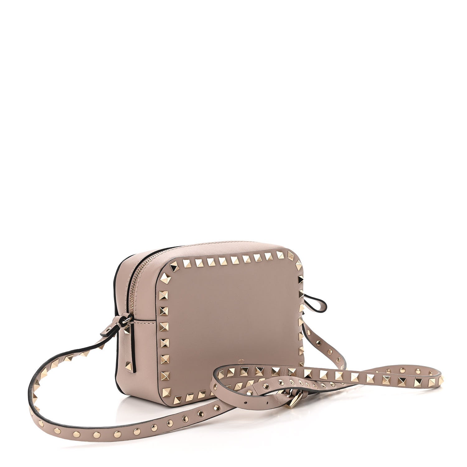Valentino Garavani Calfskin Rockstud Camera Crossbody Bag Poudre 3 of 9