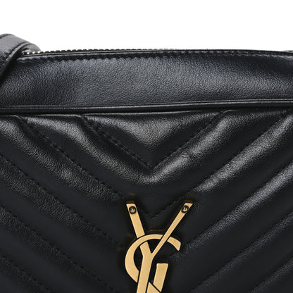 Saint Laurent Calfskin Matelasse Monogram Lou Camera Bag Black 8 of 12