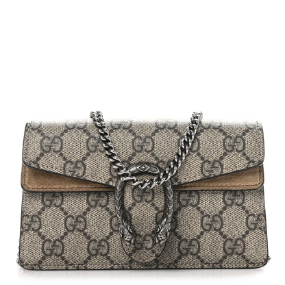 Gucci GG Supreme Monogram Super Mini Dionysus Shoulder Bag Taupe 1 of 11