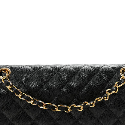 Chanel Caviar Quilted Medium Double Flap Black 8 of 10