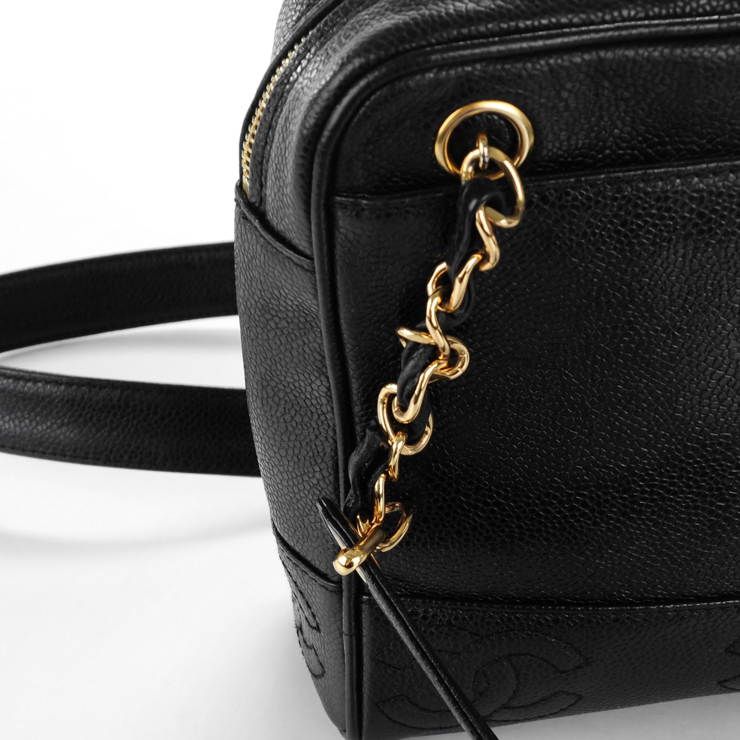 Caviar CC Shoulder Bag Black
