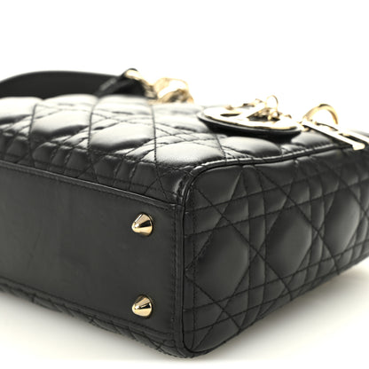 Christian Dior Lambskin Cannage Small Lucky Badges My Lady Dior Black 10 of 11