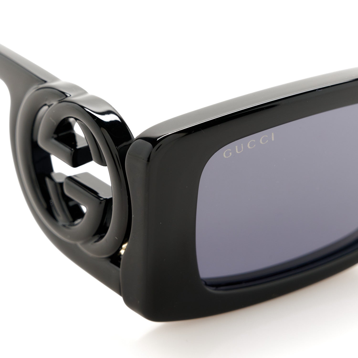 Gucci Acetate Chaise Rectangle Frame Sunglasses GG1325S Black 7 of 8