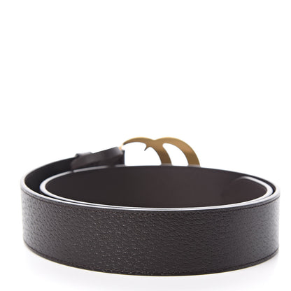 Gucci Textured Dollar Calfskin Double G 40mm Belt 85 34 Dark Cocoa 3 of 6