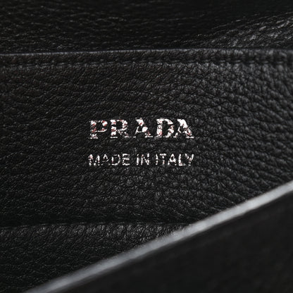 Prada Vitello Daino Small Double Bag Argilla Black 6 of 9