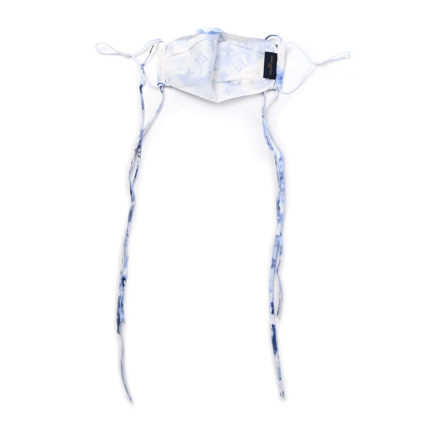 Monogram Tapestry Bandana Face Mask Blue