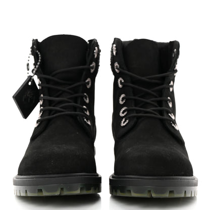 Jimmy Choo X TIMBERLAND Nubuck Swarovski Crystal Womens Ankle Boots 7 Black 2 of 11